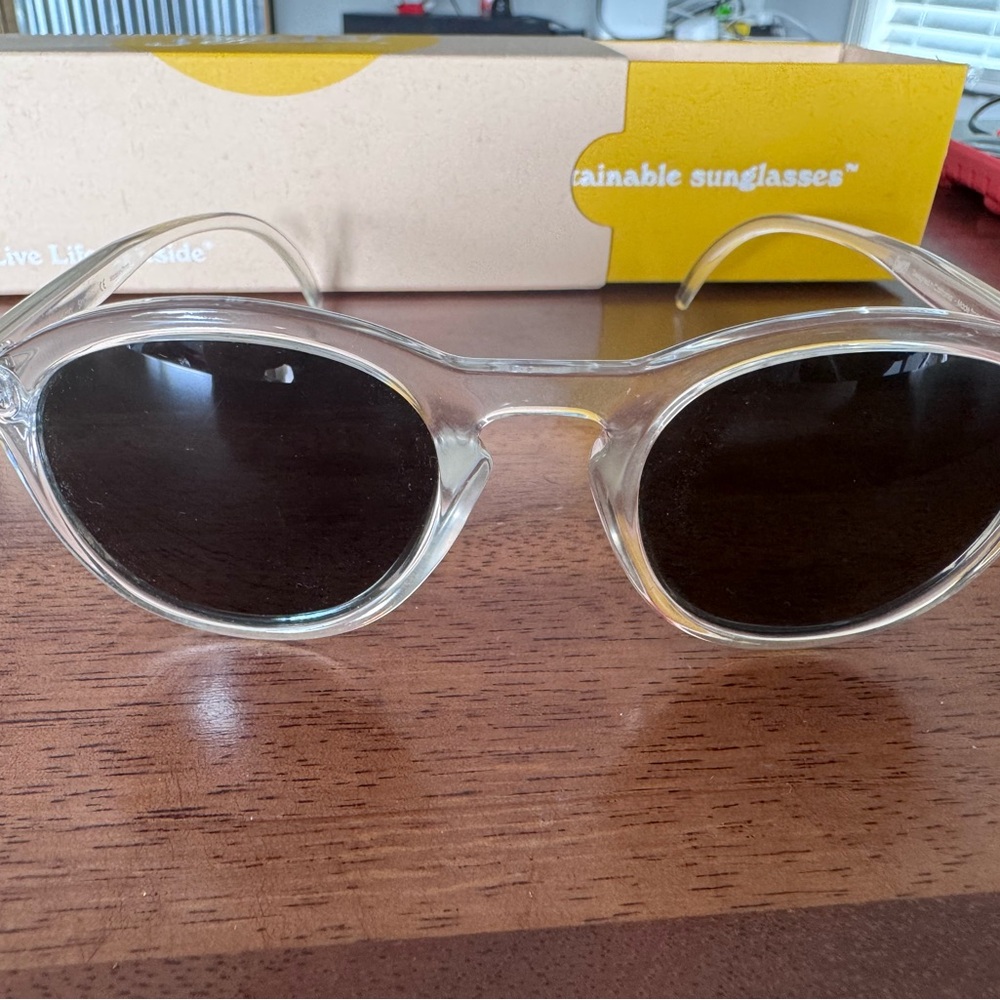 Transparent Sunglasses with Black Lenses